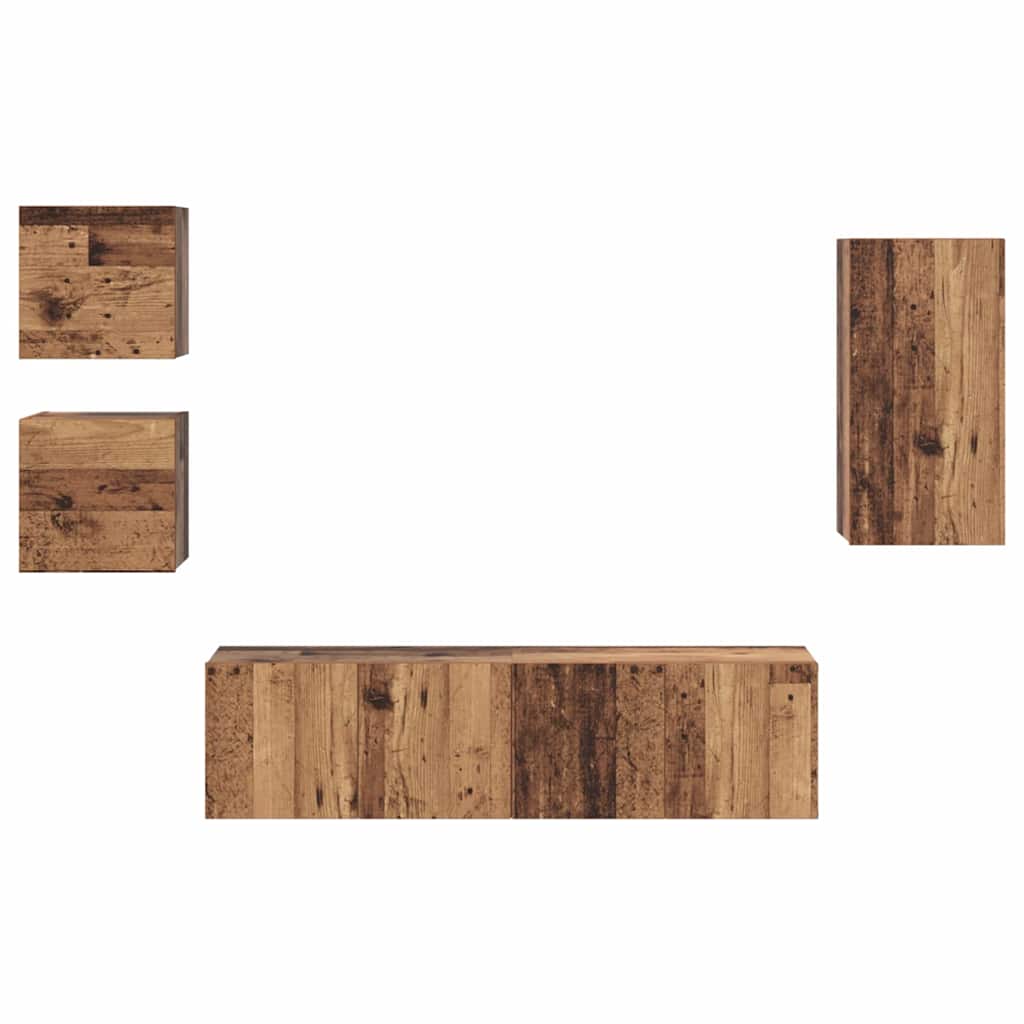 Set di Mobili TV 5 pcs Legno vecchio 30.5 x 30 x 60 cm