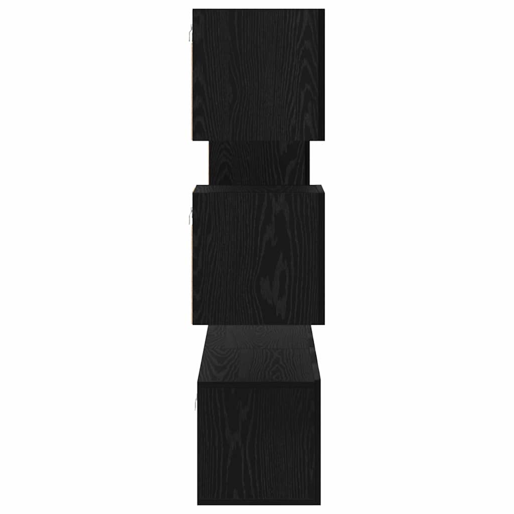 Set mobile TV 5 pz Rovere Nero Legno ingegnerizzato