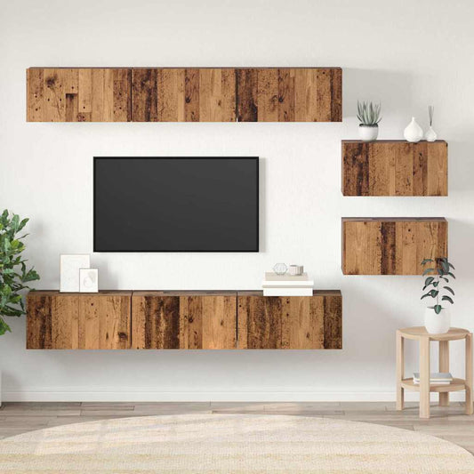 Set mobile TV 8 pcs Legno vecchio 60 x 30 x 30 cm