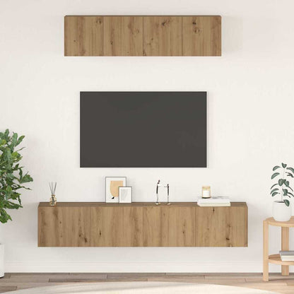 Set di mobili TV 4 pcs rovere artigianale Legno multistrato