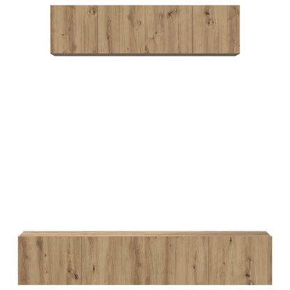 Set di mobili TV 4 pcs rovere artigianale Legno multistrato