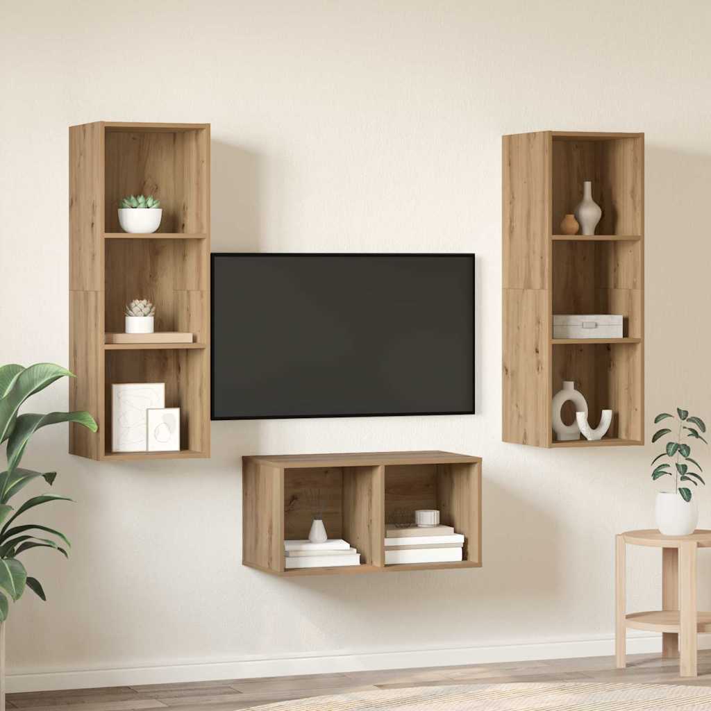 Set mobile TV rovere artigianale 37 x 37 x 107 cm
