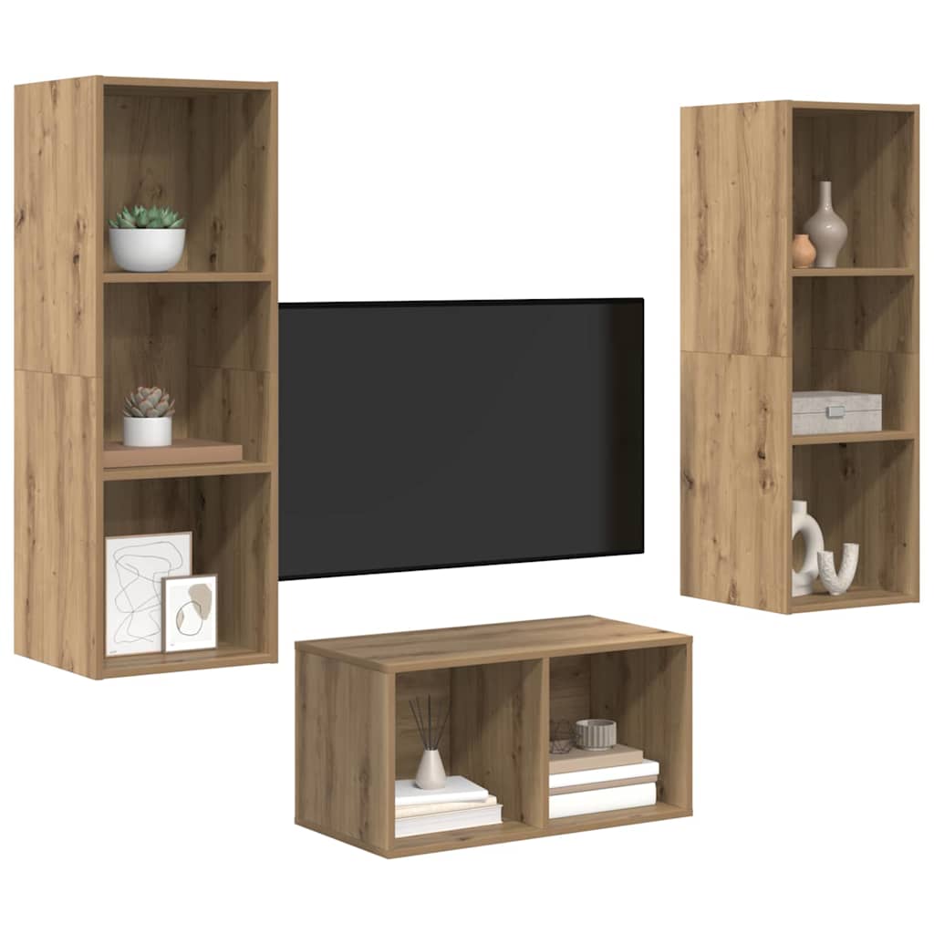 Set mobile TV rovere artigianale 37 x 37 x 107 cm