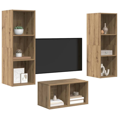 Set mobile TV rovere artigianale 37 x 37 x 107 cm