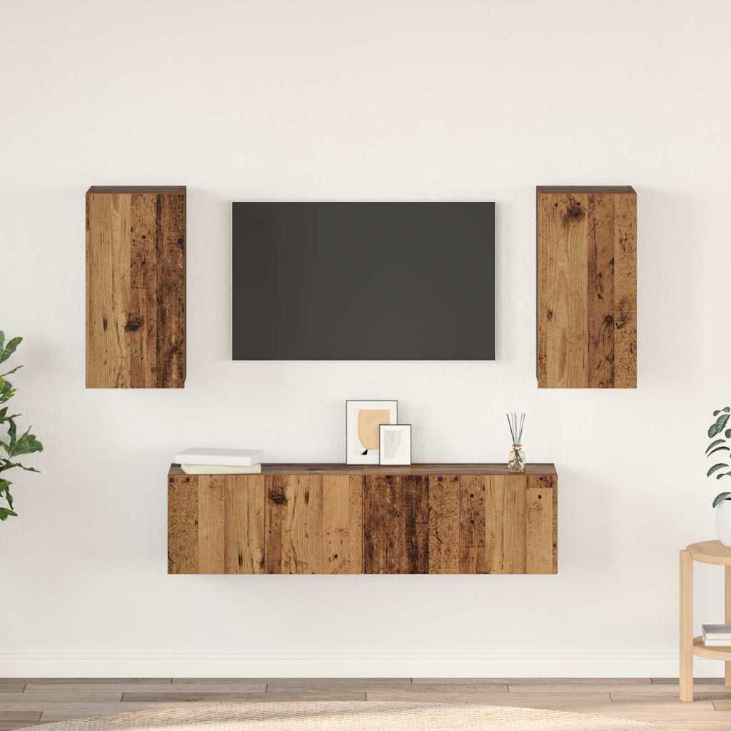 Set mobile TV 4 pcs Legno vecchio 60 x 30 x 30 cm