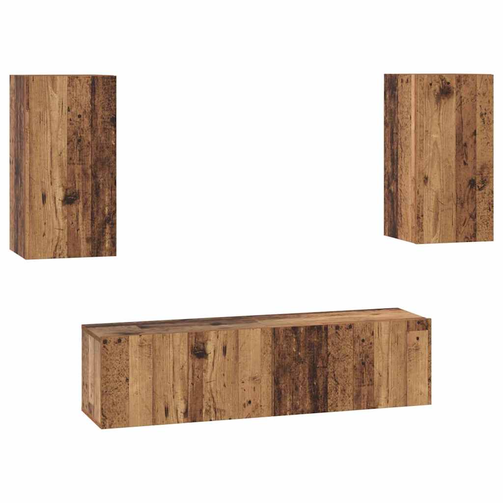 Set mobile TV 4 pcs Legno vecchio 60 x 30 x 30 cm