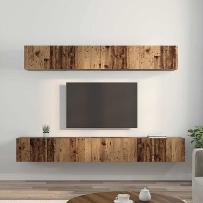 Set di mobili TV 5 pcs Legno vecchio Legno multistrato