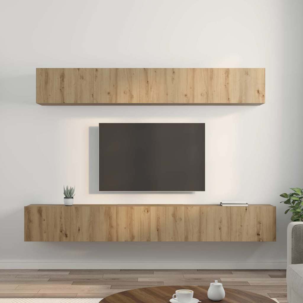 Set di mobili TV 5 pcs rovere artigianale Legno multistrato