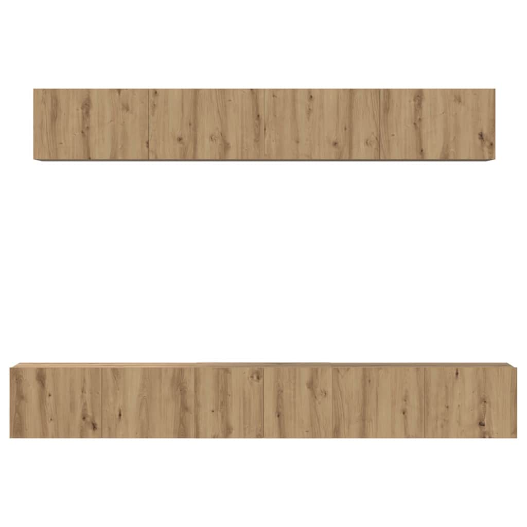 Set di mobili TV 5 pcs rovere artigianale Legno multistrato