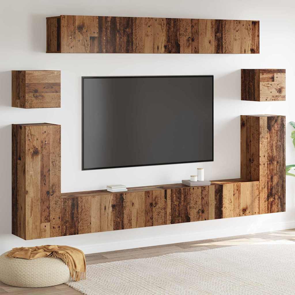 Unità TV 4 pcs Legno vecchio Legno multistrato