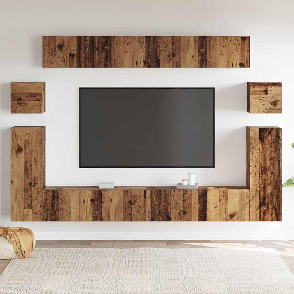 Unità TV 4 pcs Legno vecchio Legno multistrato