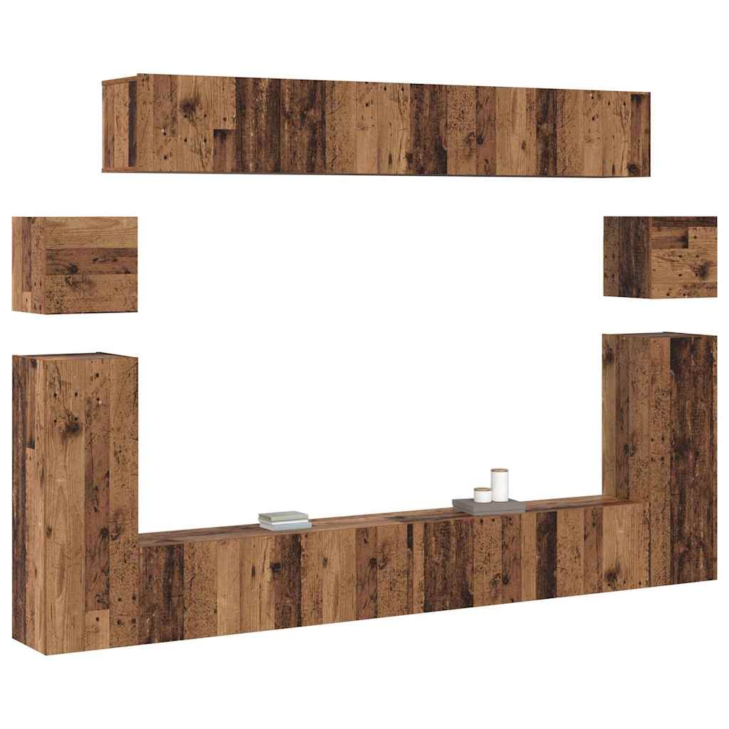 Unità TV 4 pcs Legno vecchio Legno multistrato