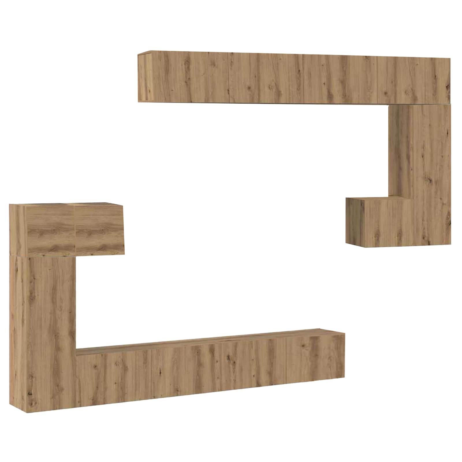 Unità TV 4 pcs Rovere artigianale Legno multistrato | homemem39
