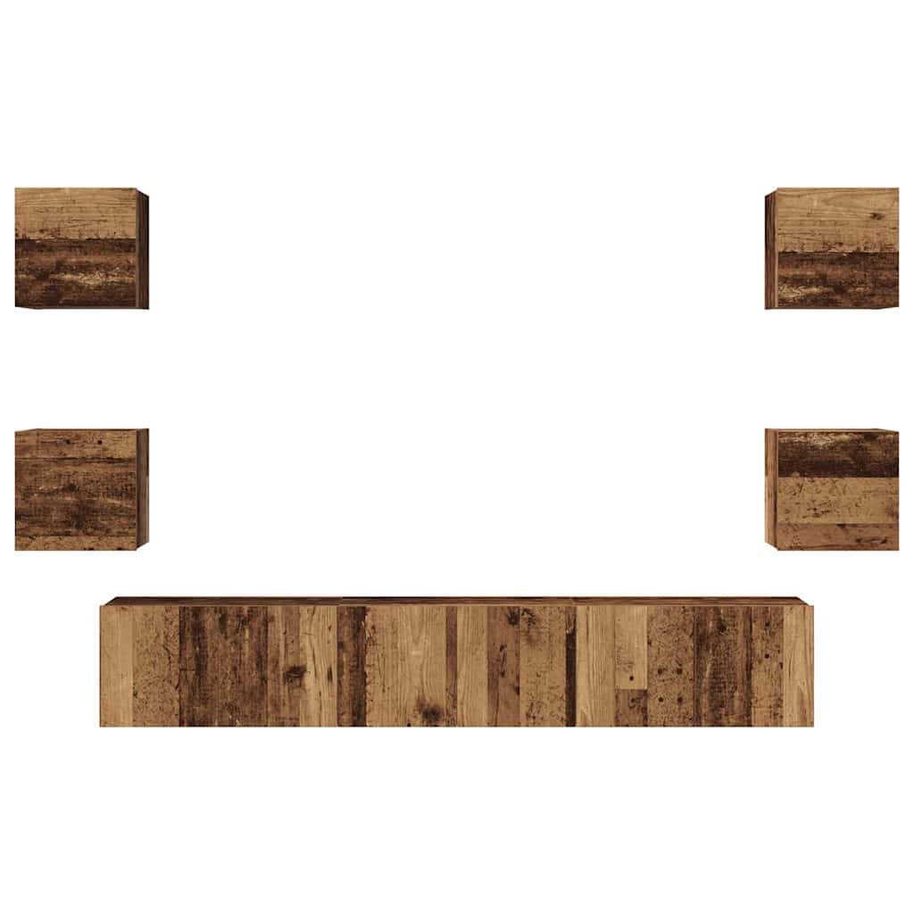 Set mobile TV 7 pcs Legno vecchio 60 x 30 x 30 cm