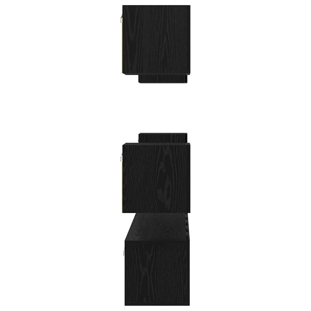 Set mobile TV 7 pcs Rovere Nero Legno multistrato | homemem39