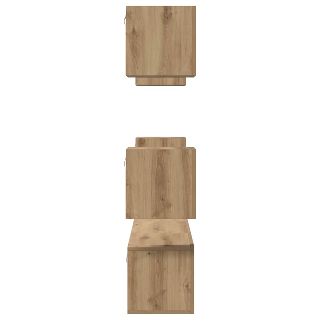 Set mobile TV 7 pz Rovere artigianale Legno ingegnerizzato | homemem39