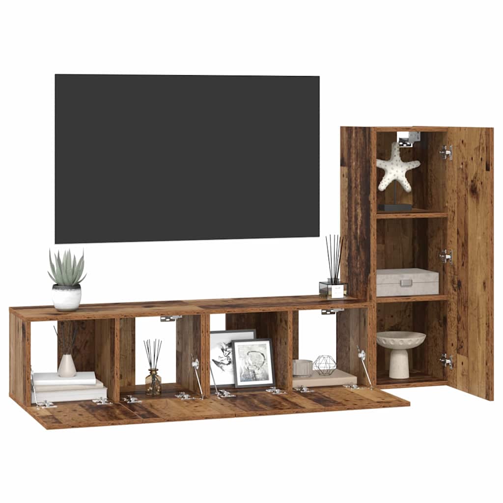 Set mobile TV 3 pcs Legno vecchio 60 x 30 x 30 cm