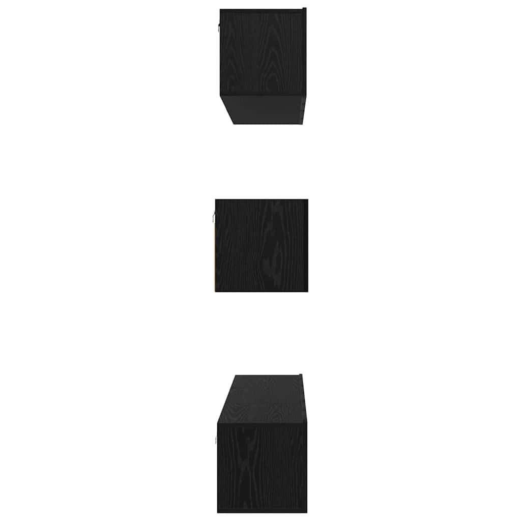 Set mobile TV 7 pcs Rovere Nero Legno multistrato | homemem39