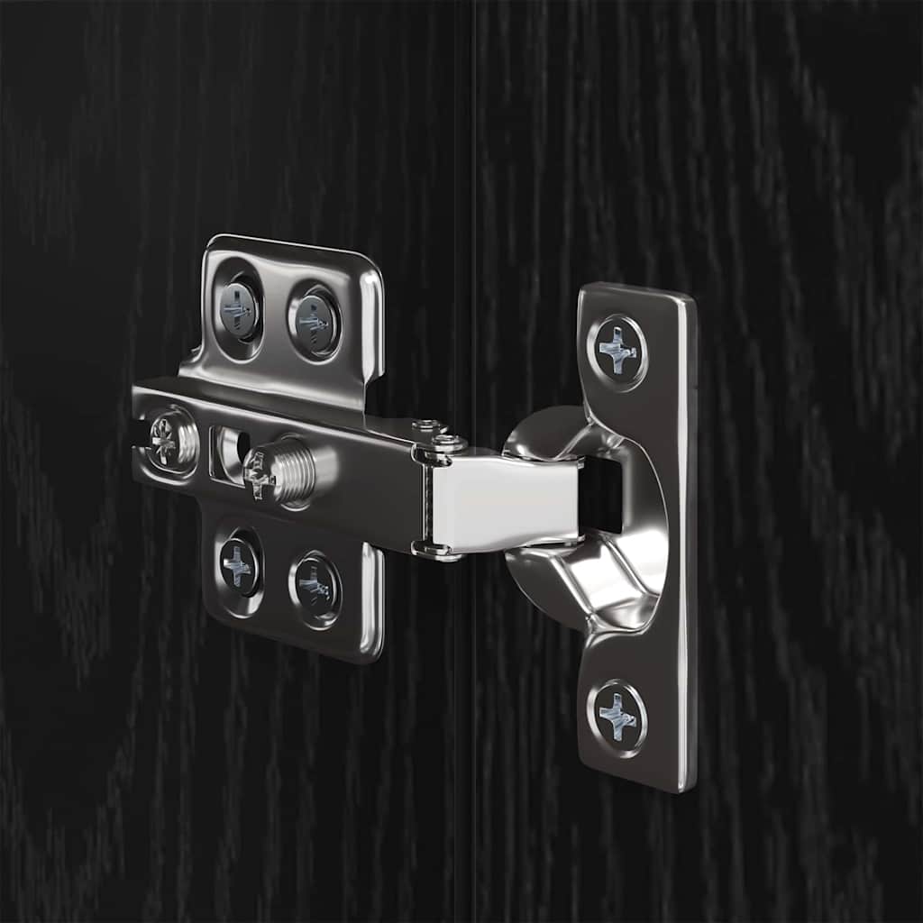 Set mobile TV 4 pcs Rovere nero Legno multistrato