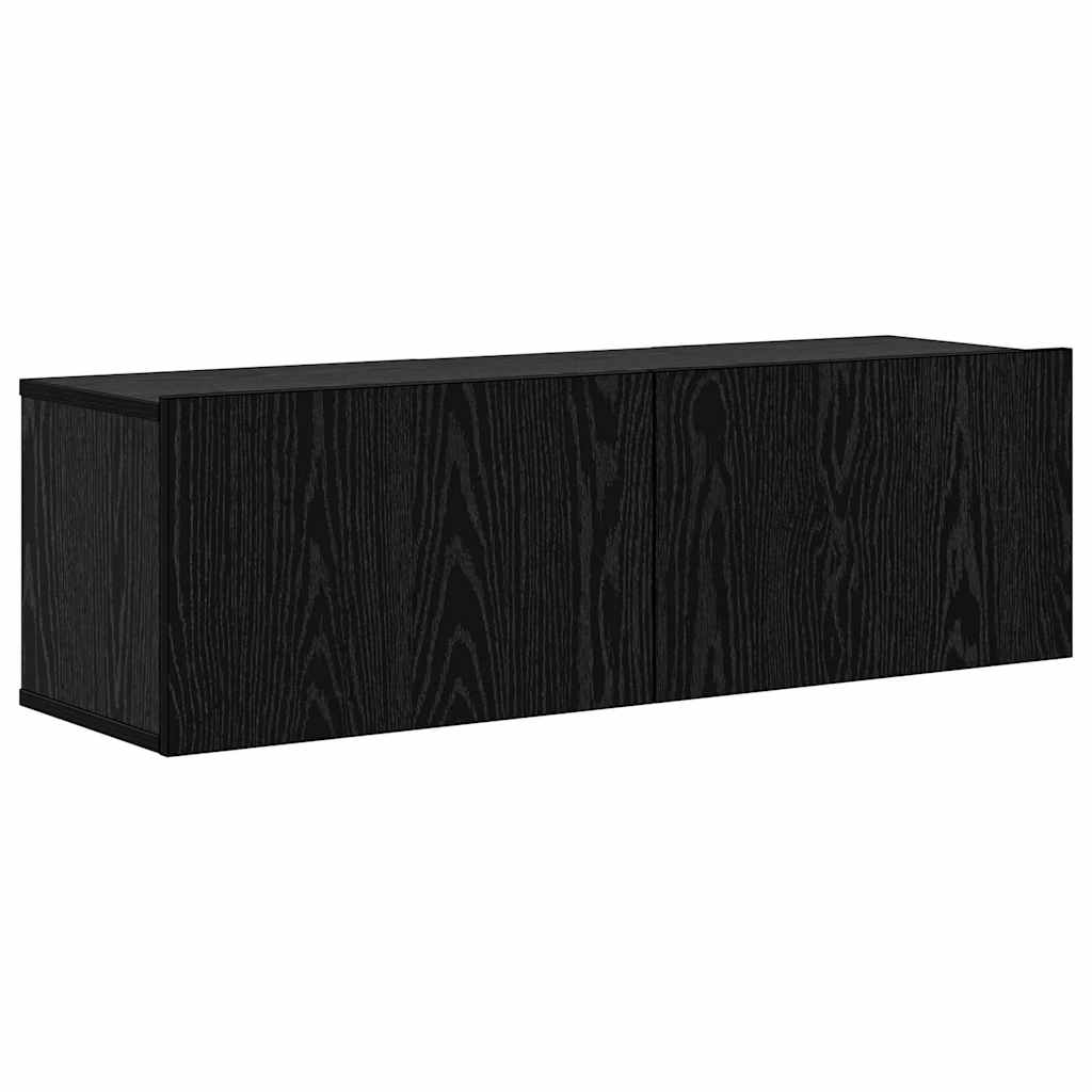 Set mobile TV 9 pcs Rovere Nero Legno multistrato | homemem39