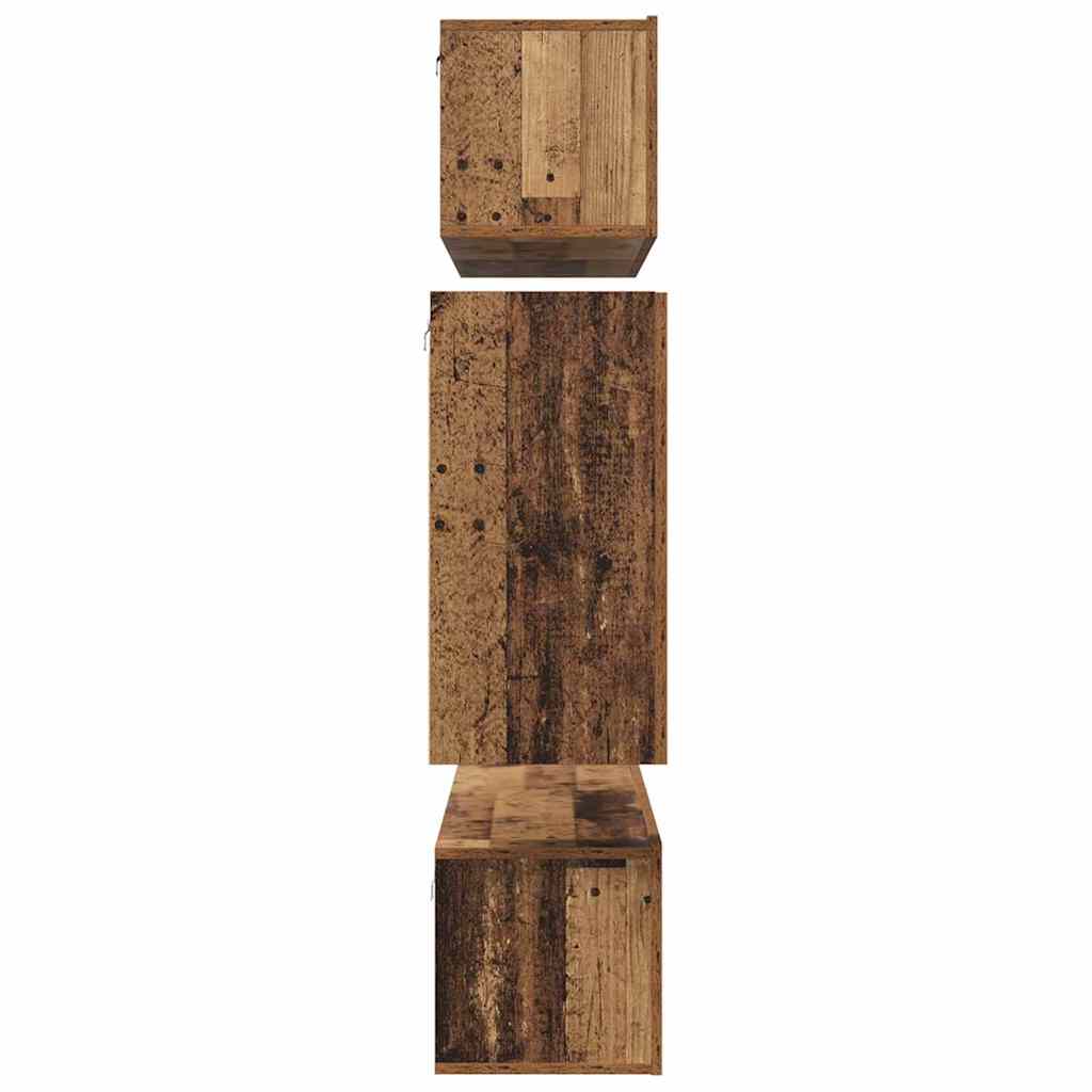 Set Armadi TV 6 pcs Legno vecchio 80 x 30 x 30 cm
