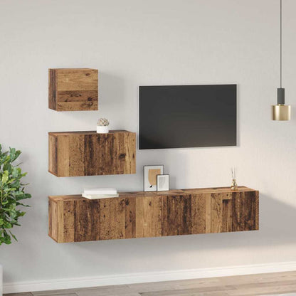 Set mobile TV 4 pcs Legno vecchio 80 x 30 x 30 cm