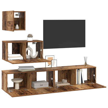 Set mobile TV 4 pcs Legno vecchio 80 x 30 x 30 cm