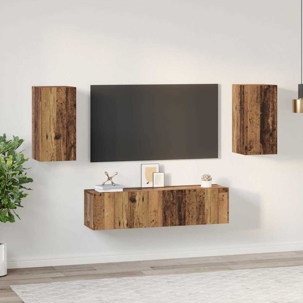 Set mobile TV 4 pcs Legno vecchio 30.5 x 30 x 60 cm
