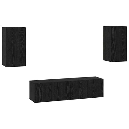 Set mobile TV 4 pcs Rovere nero Media 30.5 x 30 x 60 cm