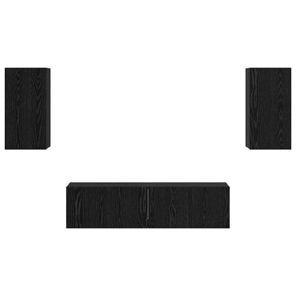 Set mobile TV 4 pcs Rovere nero Media 30.5 x 30 x 60 cm