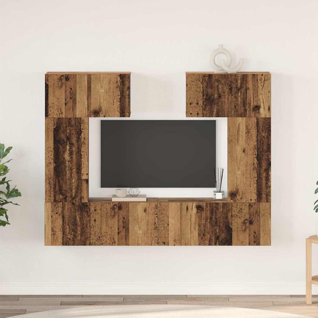 Set mobile TV 6 pcs Legno vecchio 80 x 30 x 30 cm