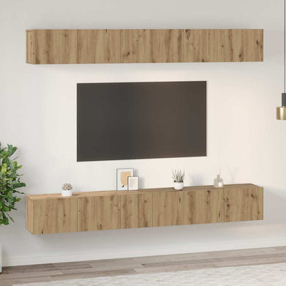 Set mobile TV 6 pcs rovere artigianale 80 x 30 x 30 cm