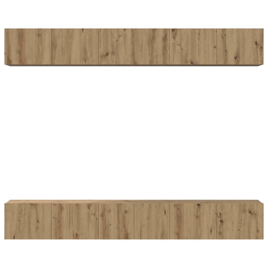 Set mobile TV 6 pcs rovere artigianale 80 x 30 x 30 cm