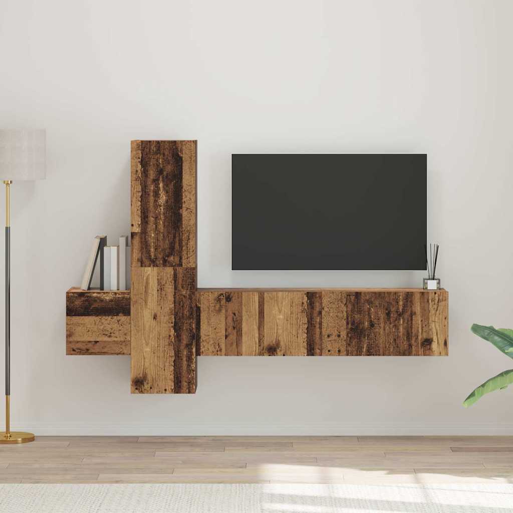 Set mobile TV 5 pcs Legno vecchio 181 x 30 x 120 cm