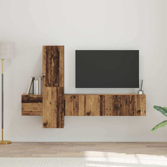 Set mobile TV 5 pcs Legno vecchio 181 x 30 x 120 cm