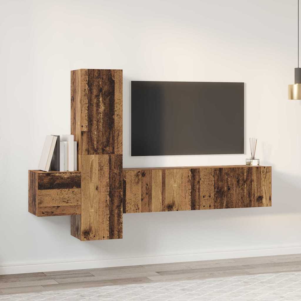 Set mobile TV 5 pcs Legno vecchio 181 x 30 x 120 cm