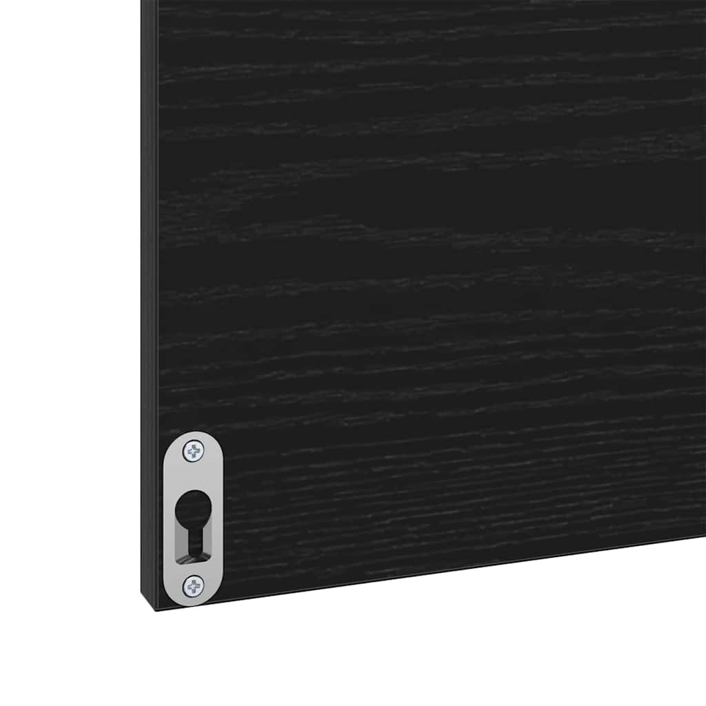 Set di mobili per il bagno 3 pcs Rovere Nero Legno multistrato | homemem39
