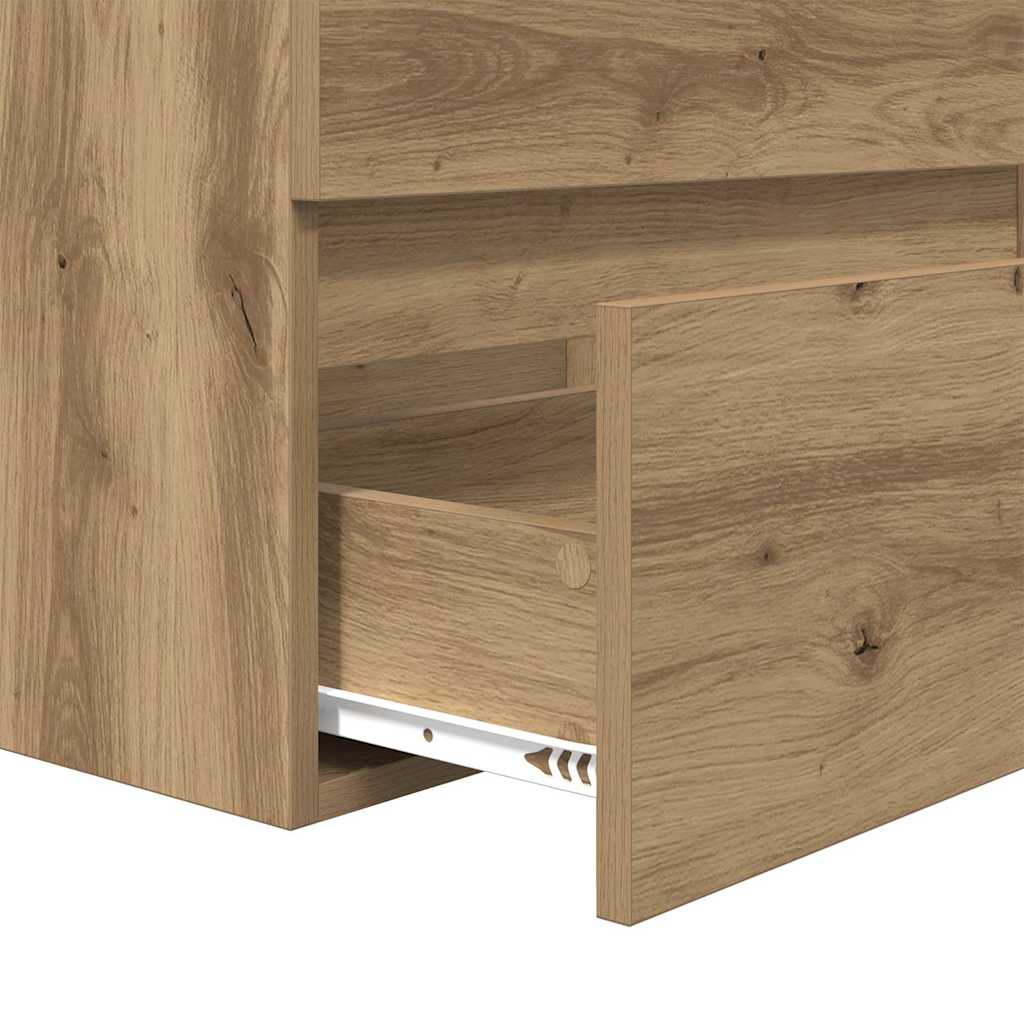 Set di mobili per il bagno 3 pz Rovere artigianale | homemem39