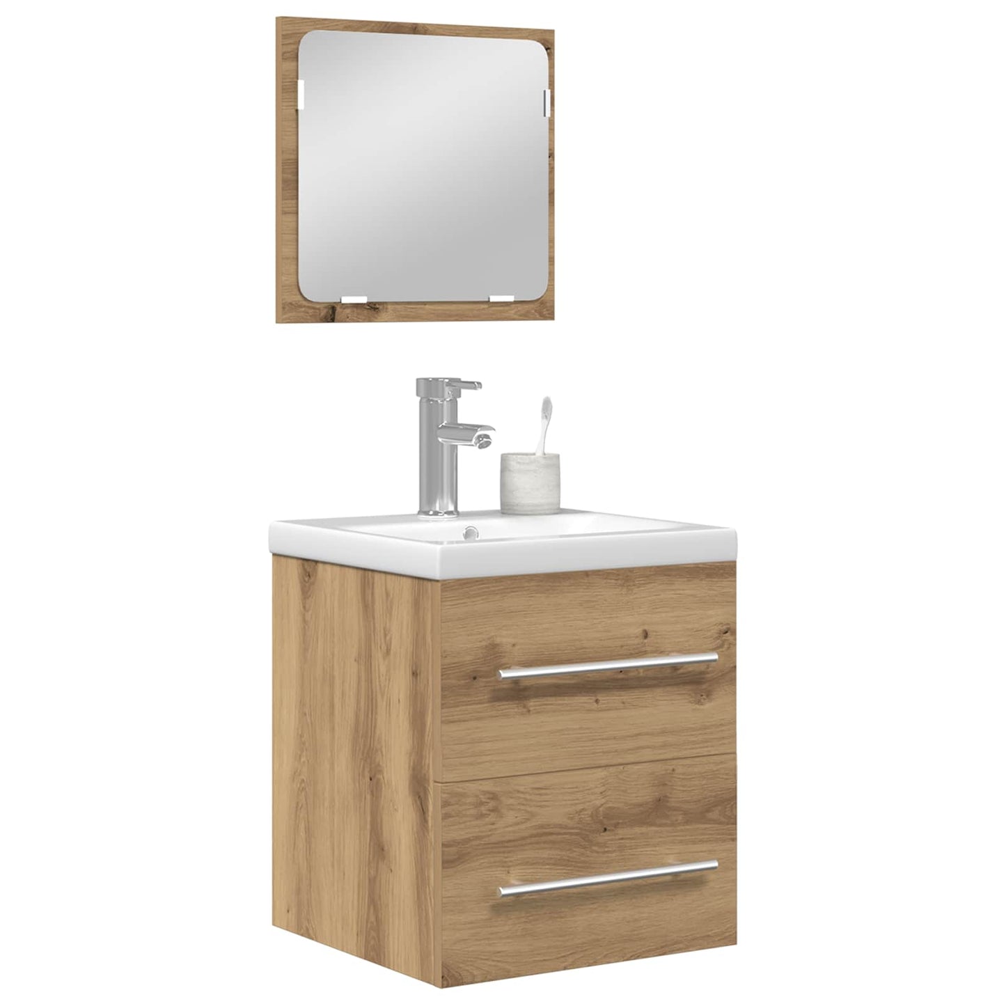 Set di mobili per il bagno 2 pcs Rovere artigianale | homemem39