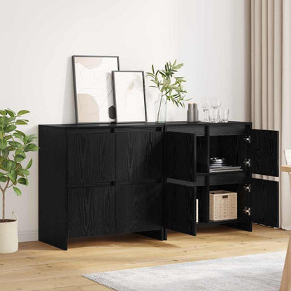 Sideboards 2 pcs Rovere nero 70 x 41 x 75 cm Legno multistrato - homemem39