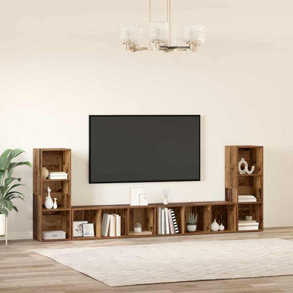 Mobile TV 4 pcs Legno vecchio 37 x 35 x 107,5 cm