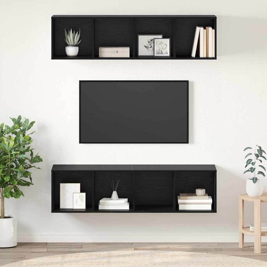 Set mobile TV 2 pcs Rovere Nero 37 x 37 x 142,5 cm