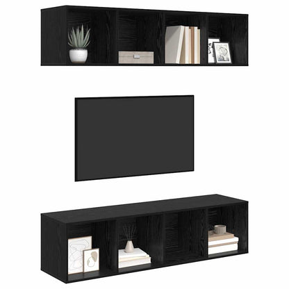 Set mobile TV 2 pcs Rovere Nero 37 x 37 x 142,5 cm