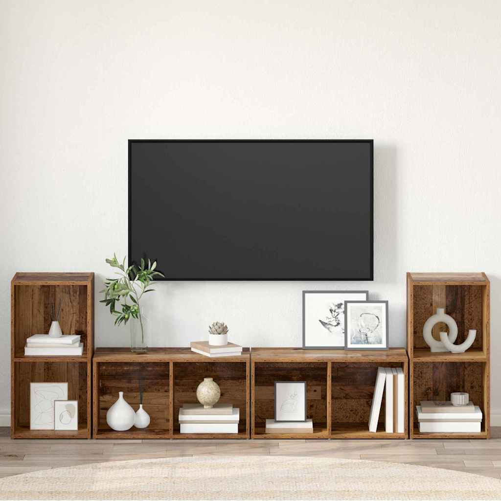 Set mobile TV 4 pcs Legno vecchio 37 x 35 x 72 cm
