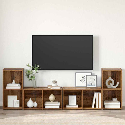 Set mobile TV 4 pcs Legno vecchio 37 x 35 x 72 cm