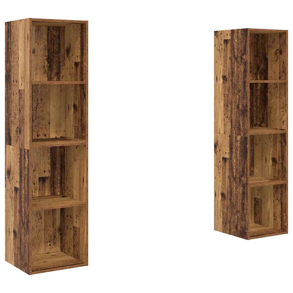 Mobile TV 2 pcs Marrone 37 x 37 x 142.5 cm Legno multistrato