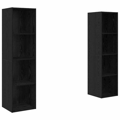 Mobile TV 2 pcs Nero 37 x 37 x 142.5 cm Legno multistrato