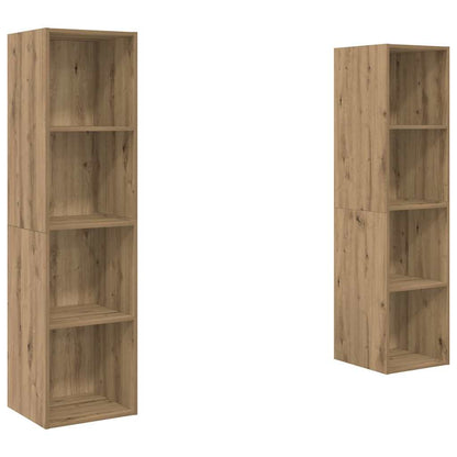 Mobile TV 2 pcs Marrone 37 x 37 x 142.5 cm Legno multistrato