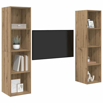Mobile TV 2 pcs Marrone 37 x 37 x 142.5 cm Legno multistrato