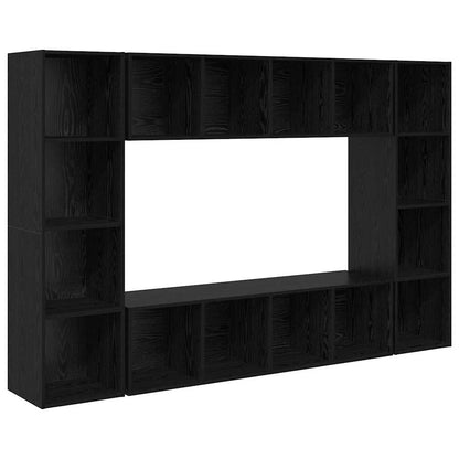 Mobile TV 4 pcs Nero 37 x 37 x 142.5 cm Legno multistrato